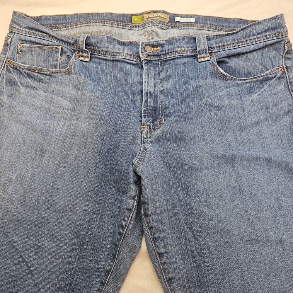 Old Navy Meas 42" Waist No Size Tag Low Waist Cuffed Capri Jeans 1419 - Picture 2 of 6